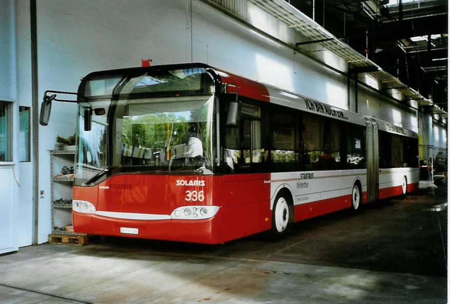 (098'532) - SW Winterthur - Nr. 336/ZH 730'336 - Solaris am 15. September 2007 in Winterthur, Depot Grzefeld