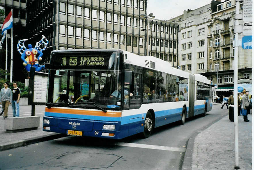 (098'905) - AVL Luxembourg - Nr. 97/DV 9410 - MAN am 24. September 2007 in Luxembourg, Place Hamilius