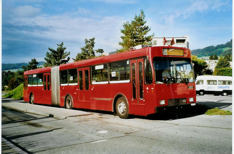 (099'513) - Bernmobil, Bern - Nr. 292/BE 419'292 - Volvo/R&J-Hess-Gangloff am 30. September 2007 in Ostermundigen, Endstation