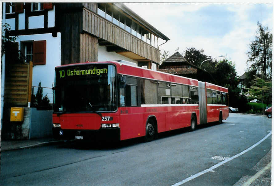 (099'525) - Bernmobil, Bern - Nr. 257/BE 572'257 - Volvo/Hess am 30. September 2007 in Kniz, Schliern