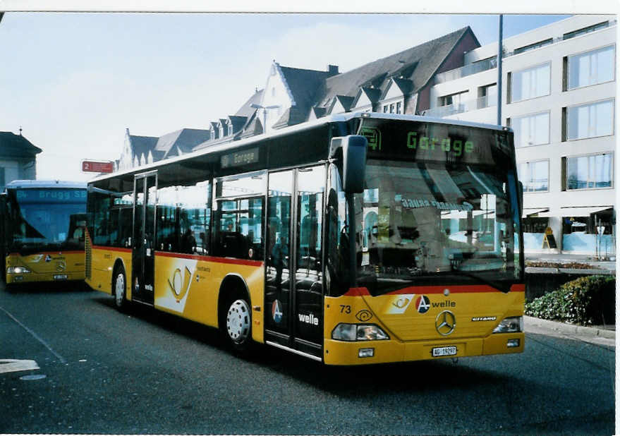 (100'830) - Knecht, Windisch - Nr. 73/AG 19'297 - Mercedes am 3. November 2007 beim Bahnhof Brugg