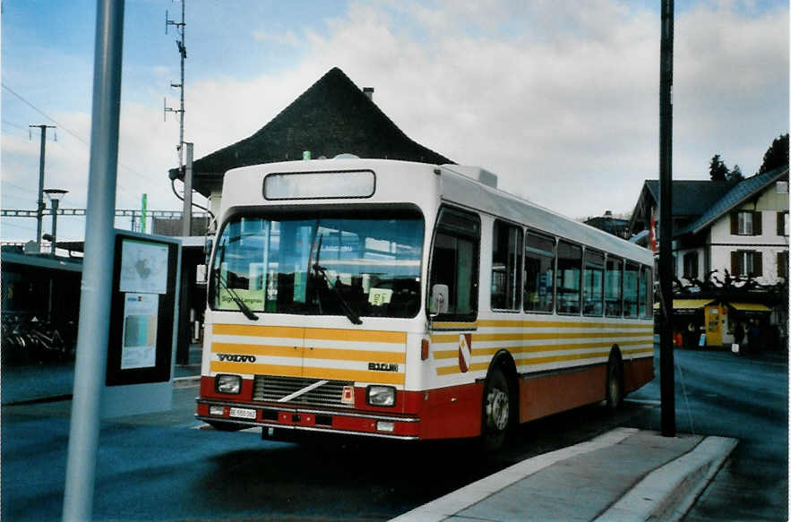 (101'305) - Busland, Burgdorf - Nr. 11/BE 550'362 - Volvo/R&J (ex AOE Langnau Nr. 11; ex STI Thun Nr. 33; ex SAT Thun Nr. 11) am 26. November 2007 beim Bahnhof Langnau