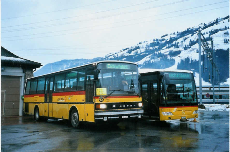 (103'005) - Tschannen, Zofingen - Nr. 9/AG 6048 - Setra am 6. Januar 2008 beim Bahnhof Frutigen