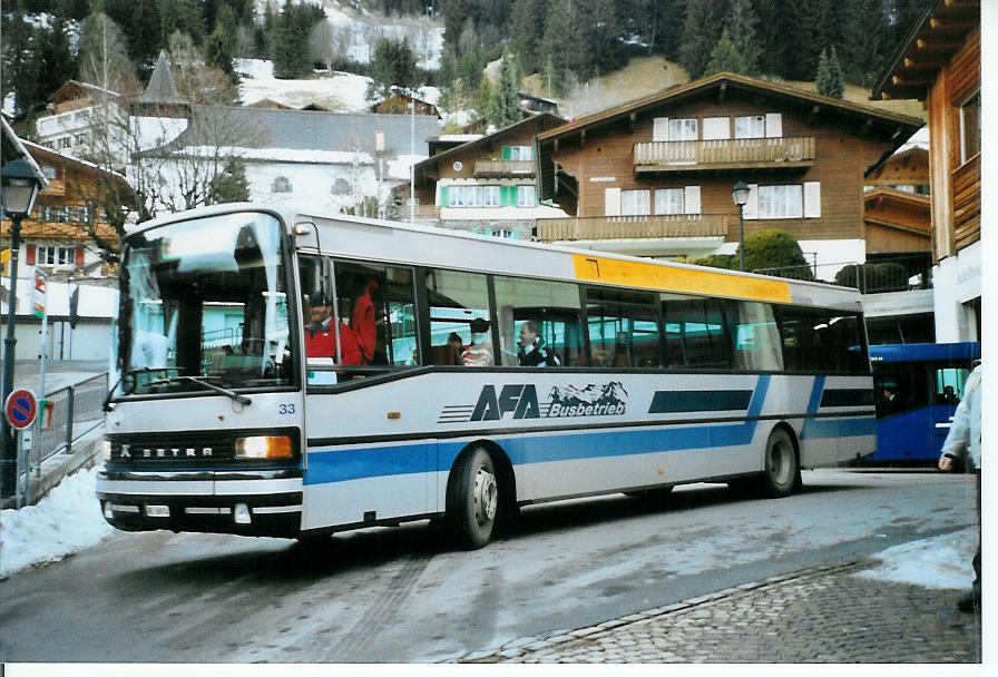 (103'311) - AFA Adelboden - Nr. 33/BE 26'974 - Setra (ex Nr. 15; ex TPYG Yverdon Nr. 5) am 6. Januar 2008 beim Autobahnhof Adelboden