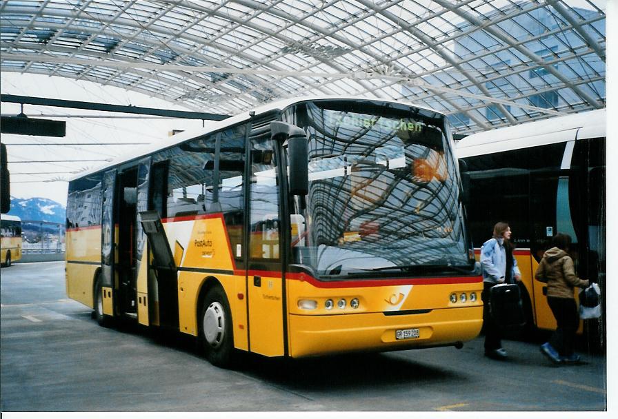 (103'905) - PostAuto Graubnden - GR 159'208 - Neoplan (ex P 25'083) am 4. Februar 2008 in Chur, Postautostation