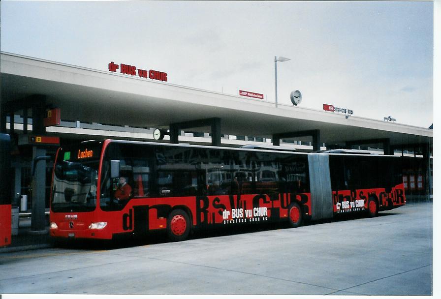 (103'917) - SBC Chur - Nr. 50/GR 155'850 - Mercedes am 4. Februar 2008 beim Bahnhof Chur