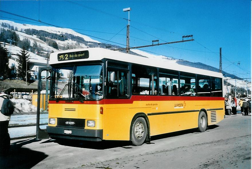 (104'426) - PostAuto Graubnden - GR 102'340 - NAW/Hess (ex P 24'456) am 19. Februar 2008 beim Bahnhof Scuol-Tarasp