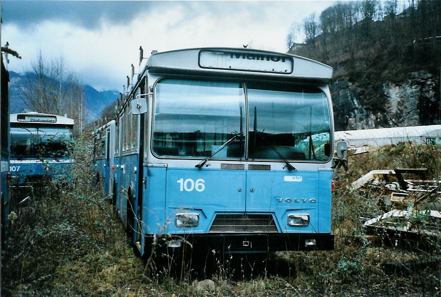 (104'832) - VBL Luzern - Nr. 106 - Volvo/Hess am 1. Mrz 2008 in Nfels