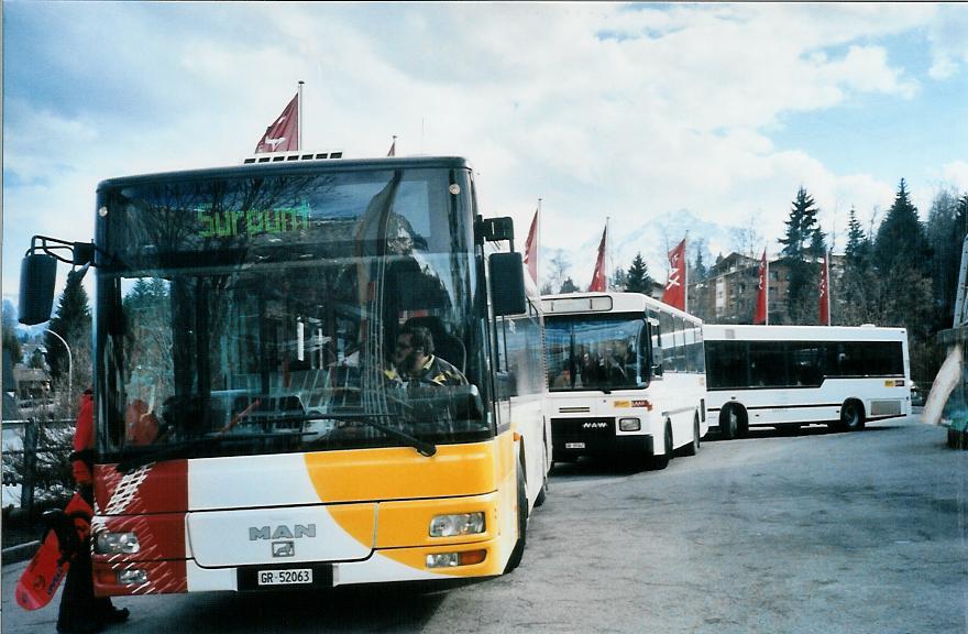 (105'014) - Stuppan, Flims - GR 52'063 - MAN/Gppel am 9. Mrz 2008 in Flims, Bergbahnen