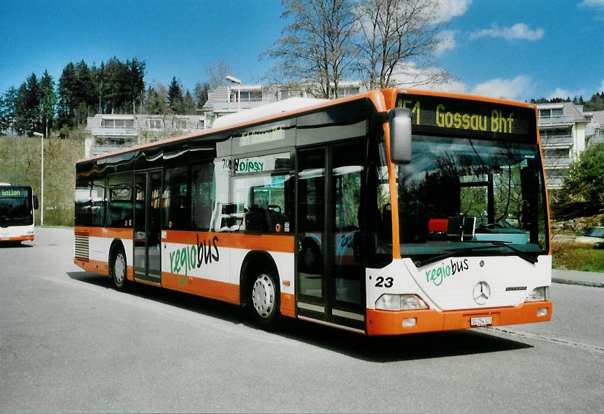 (106'319) - Regiobus, Gossau - Nr. 23/SG 254'323 - Mercedes am 13. April 2008 in Gossau, Depot