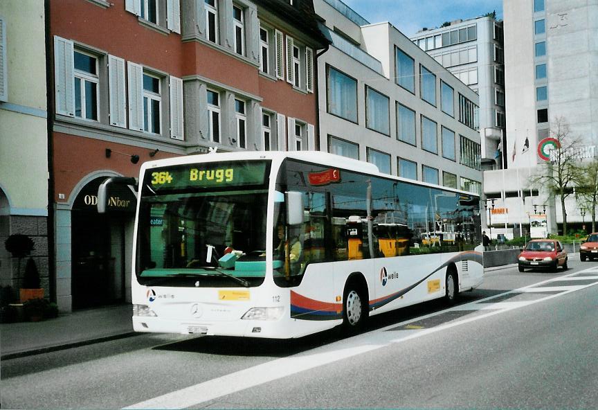 (106'707) - Voegtlin-Meyer, Brugg - Nr. 112/AG 381'799 - Mercedes am 18. April 2008 beim Bahnhof Brugg