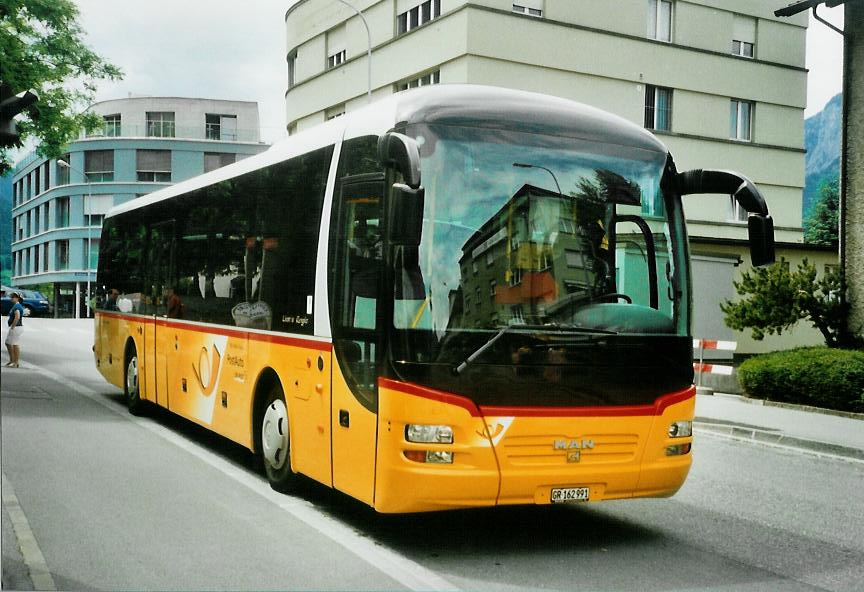 (107'421) - PostAuto Graubnden - GR 162'991 - MAN am 24. Mai 2008 in Chur, Postautostation (prov. Haltestelle)