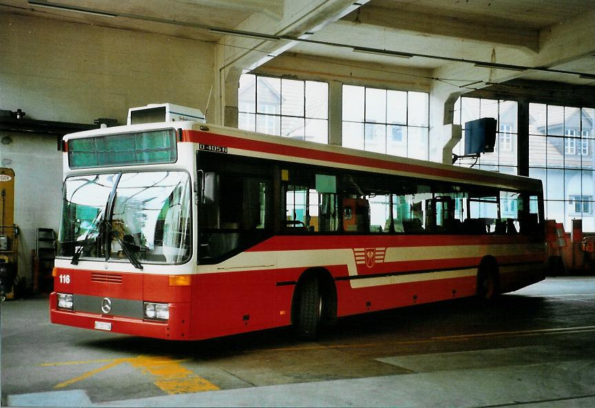 (107'704) - VB Biel - Nr. 116/BE 510'116 - Mercedes am 1. Juni 2008 in Biel, Depot