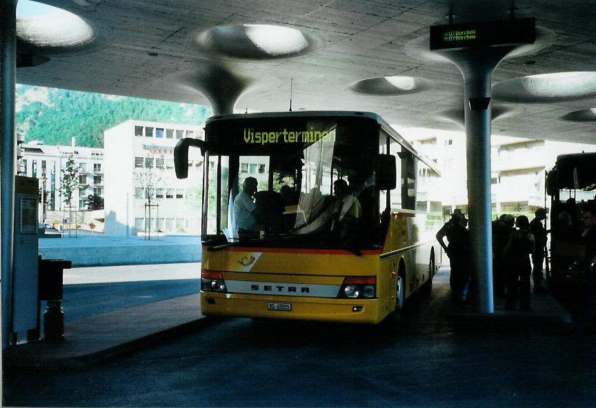 (108'005) - Zimmermann, Visperterminen - VS 45'555 - Setra am 21. Juni 2008 beim Bahnhof Visp