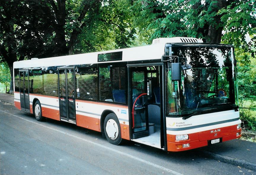 (109'101) - PostAuto Ostschweiz - Nr. 79/TG 158'219 - MAN am 11. Juli 2008 beim Bahnhof Frauenfeld