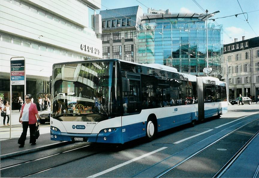 (109'419) - VBZ Zrich - Nr. 520/ZH 726'520 - Neoplan am 16. Juli 2008 in Zrich, Lwenplatz