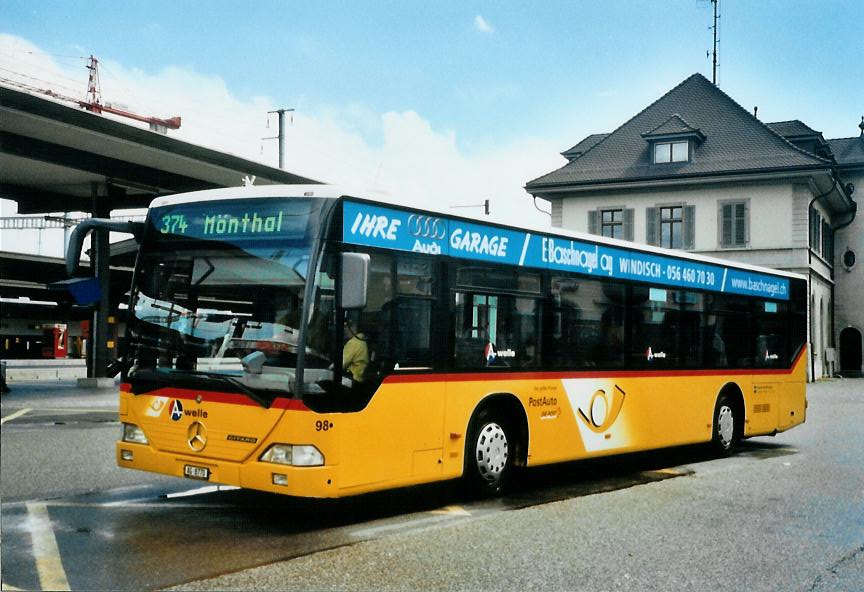 (109'604) - Voegtlin-Meyer, Brugg - Nr. 98/AG 8770 - Mercedes am 20. Juli 2008 beim Bahnhof Brugg