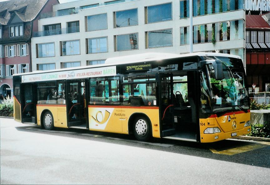 (109'607) - Voegtlin-Meyer, Brugg - Nr. 104/AG 356'801 - Mercedes am 20. Juli 2008 beim Bahnhof Brugg