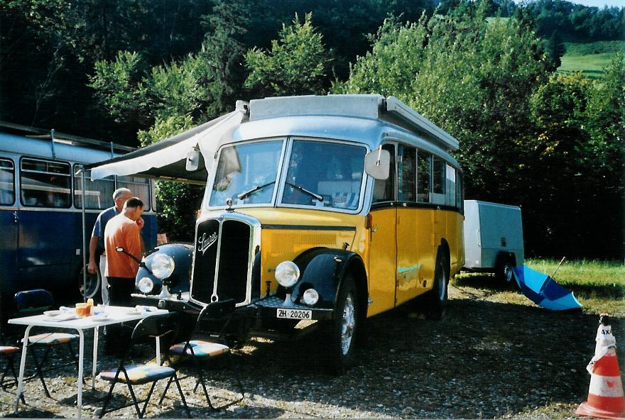 (110'224) - Langenegger A., Wdenswil - ZH 20'206 - Saurer/Krapf (ex Tscharner, Thusis) am 16. August 2008 in Goldigen, Atzmnnig