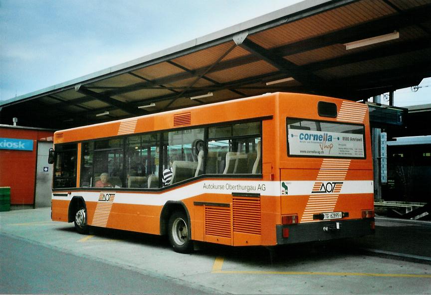 (110'931) - AOT Amriswil - Nr. 5/TG 62'895 - Neoplan am 15. September 2008 beim Bahnhof Romanshorn