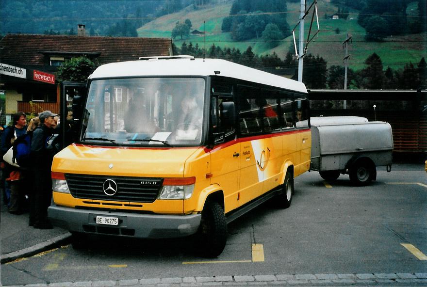 (111'019) - Portenier, Adelboden - Nr. 7/BE 90'275 - Mercedes/Kusters am 27. September 2008 beim Bahnhof Reichenbach