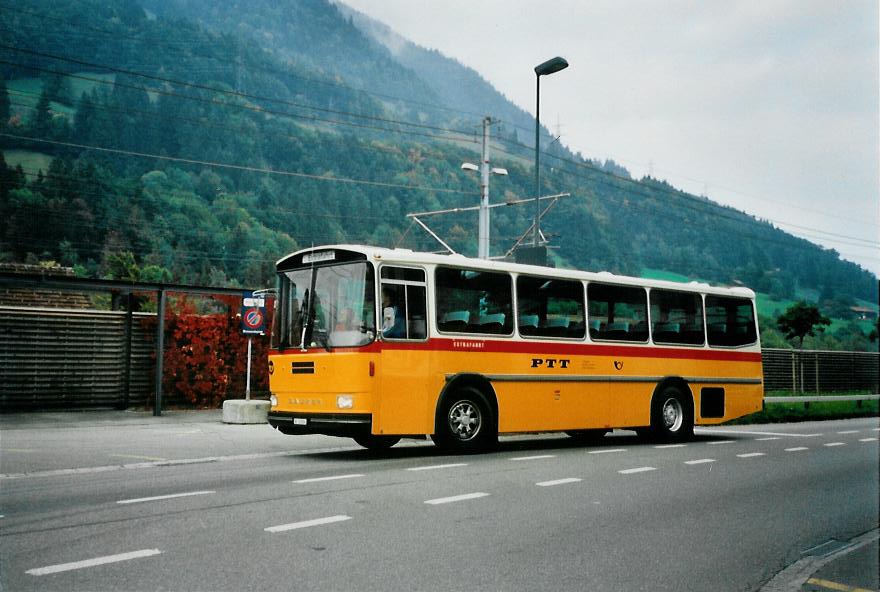 (111'029) - Schmid, Thrishaus - BE 26'206 - Saurer/Tscher (ex P 24'244) am 27. September 2008 beim Bahnhof Reichenbach