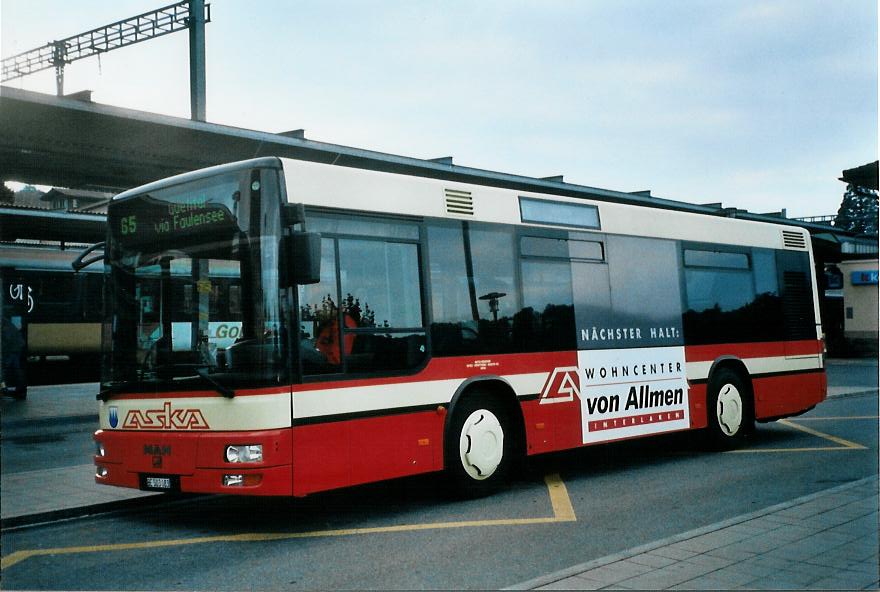 (111'229) - ASKA Aeschi - Nr. 5/BE 503'083 - MAN am 27. September 2008 beim Bahnhof Spiez