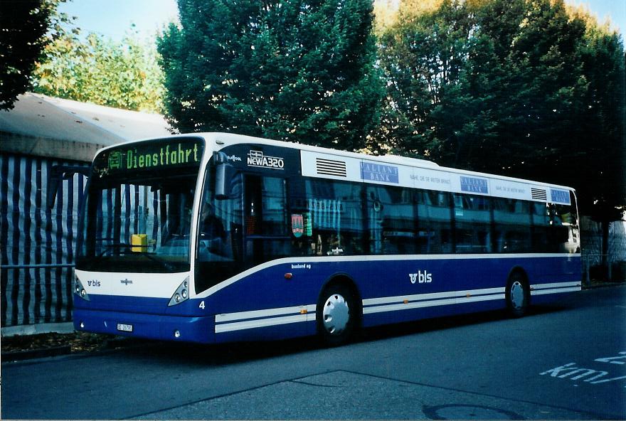 (111'425) - Busland, Burgdorf - Nr. 4/BE 26'795 - Van Hool (ex AOE Langnau Nr. 4) am 11. Oktober 2008 beim Bahnhof Burgdorf