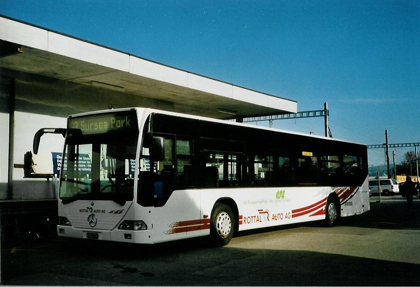 (111'728) - ARAG Ruswil - Nr. 1/LU 15'035 - Mercedes am 26. Oktober 2008 beim Bahnhof Willisau