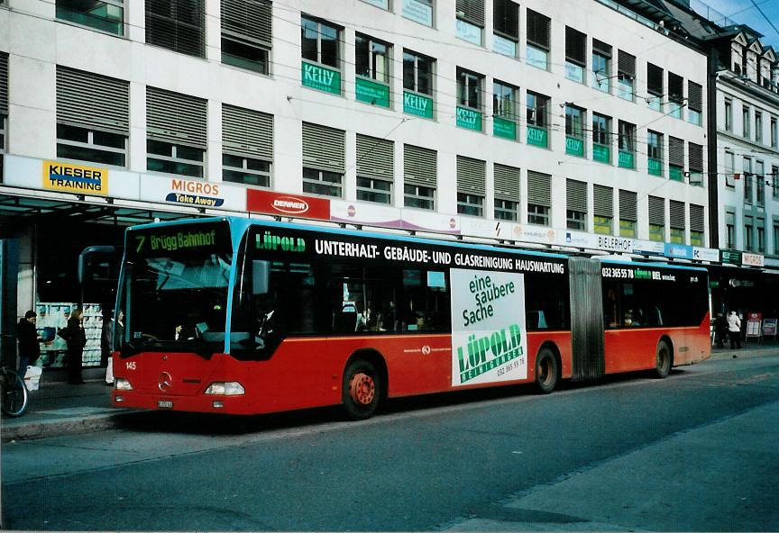 (111'931) - VB Biel - Nr. 145/BE 572'145 - Mercedes am 10. November 2008 in Biel, Guisanplatz