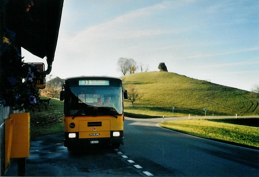 (112'111) - Moser, Teuffenthal - BE 142'017 - NAW/R&J (ex Burri, Teuffenthal) am 16. November 2008 in Buchen, Schmiedsegg