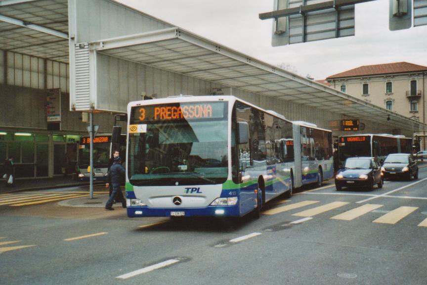 (112'628) - TPL Lugano - Nr. 415/TI 139'729 - Mercedes am 9. Dezember 2008 in Lugano, Centro