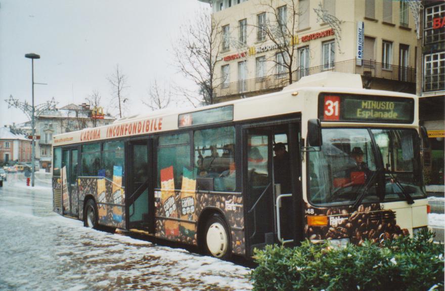 (112'736) - FART Locarno - Nr. 48/TI 137'148 - Mercedes am 11. Dezember 2008 beim Bahnhof Locarno