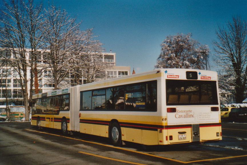 (112'906) - STI Thun - Nr. 69/BE 456'869 - MAN am 13. Dezember 2008 bei der Schifflndte Thun