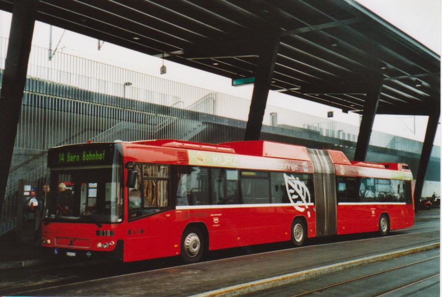 (113'301) - Bernmobil, Bern - Nr. 818/BE 612'818 - Volvo am 23. Dezember 2008 in Bern, Westside