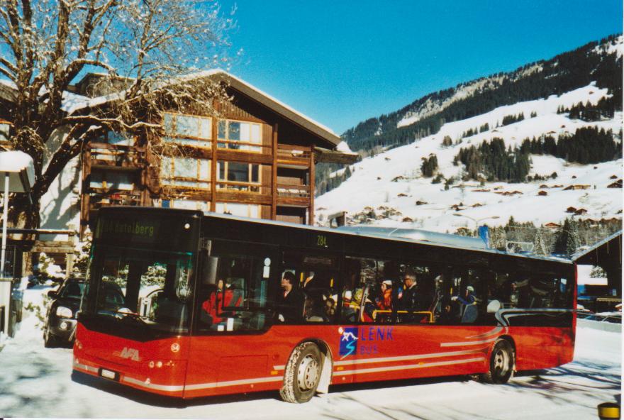 (113'513) - AFA Adelboden - Nr. 54/BE 611'056 - Neoplan (ex VBZ Zrich Nr. 243) am 2. Januar 2009 in Lenk, Gemeindehaus