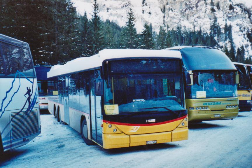 (113'729) - Engeloch, Riggisberg - Nr. 7/BE 447'403 - Scania/Hess am 11. Januar 2009 in Adelboden, Unter dem Birg