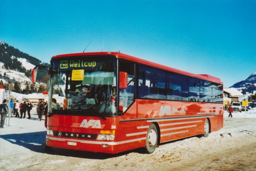 (113'816) - AFA Adelboden - Nr. 24/BE 26'701 - Setra (ex Nr. 11) am 11. Januar 2009 in Adelboden, Weltcup