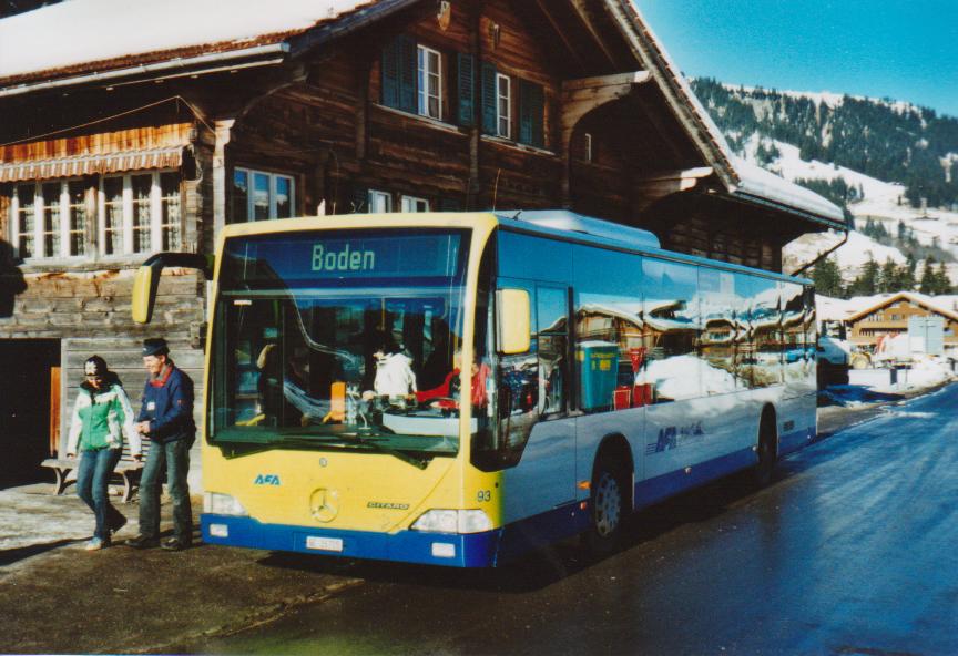 (113'826) - AFA Adelboden - Nr. 93/BE 26'705 - Mercedes (ex Nr. 5) am 11. Januar 2009 in Adelboden, Kreuzgasse