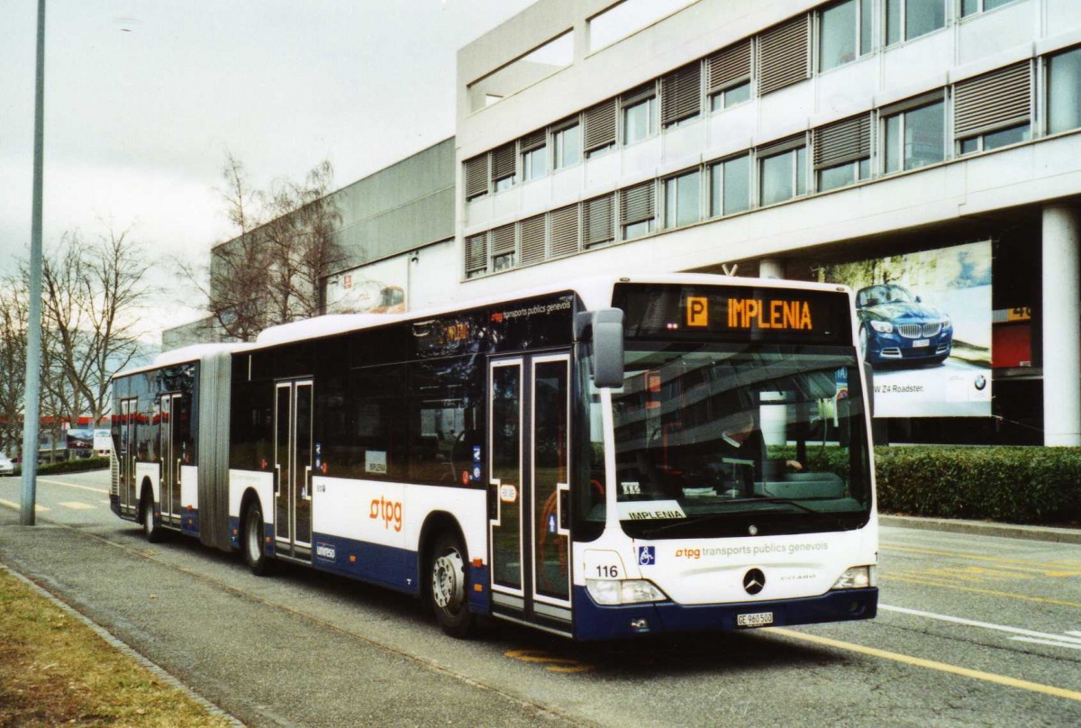 (114'826) - TPG Genve - Nr. 116/GE 960'500 - Mercedes am 8. Mrz 2009 in Genve, Palexpo