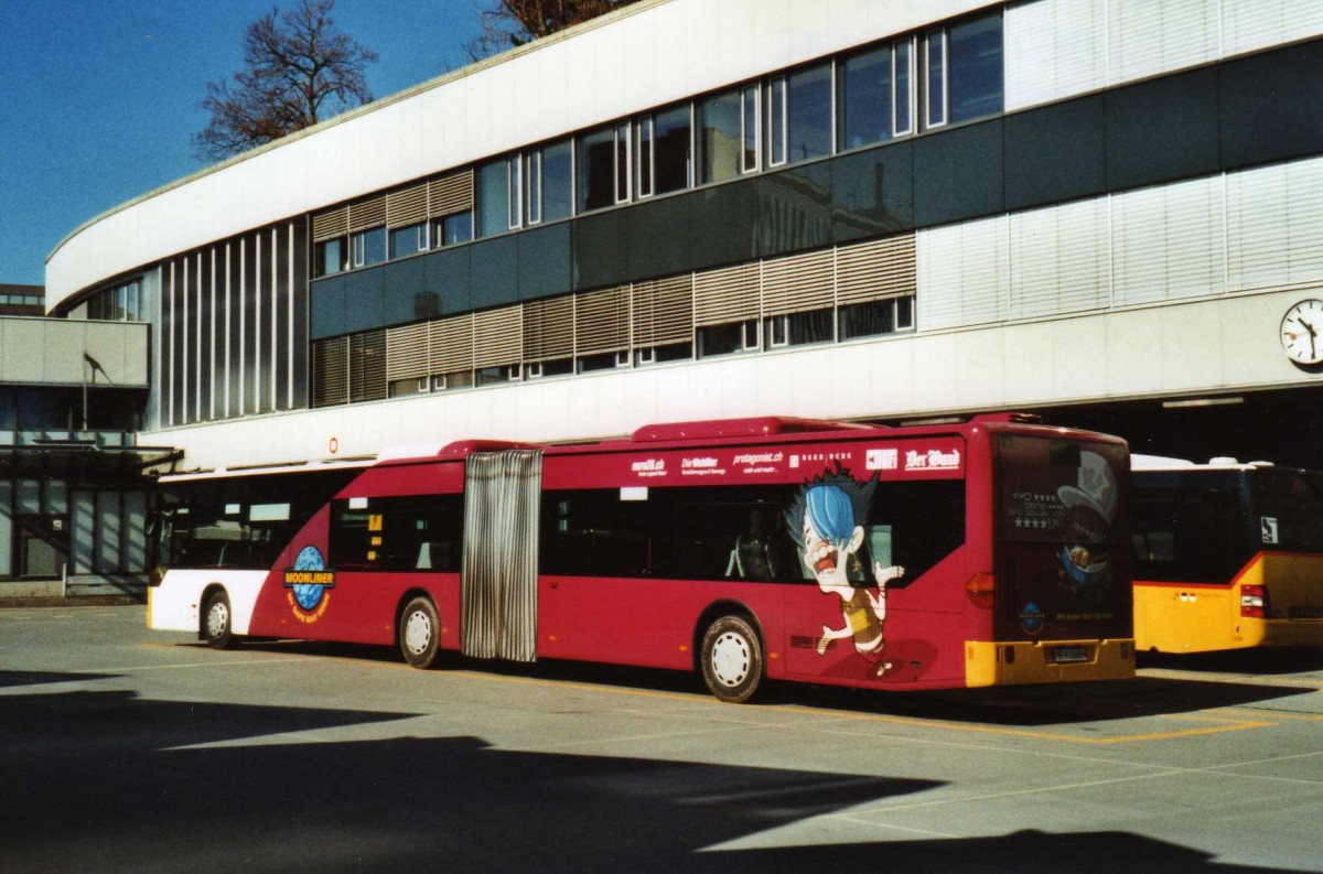 (115'129) - PostAuto Bern - Nr. 635/BE 615'605 - Mercedes (ex P 27'009) am 16. Mrz 2009 in Bern, Postautostation