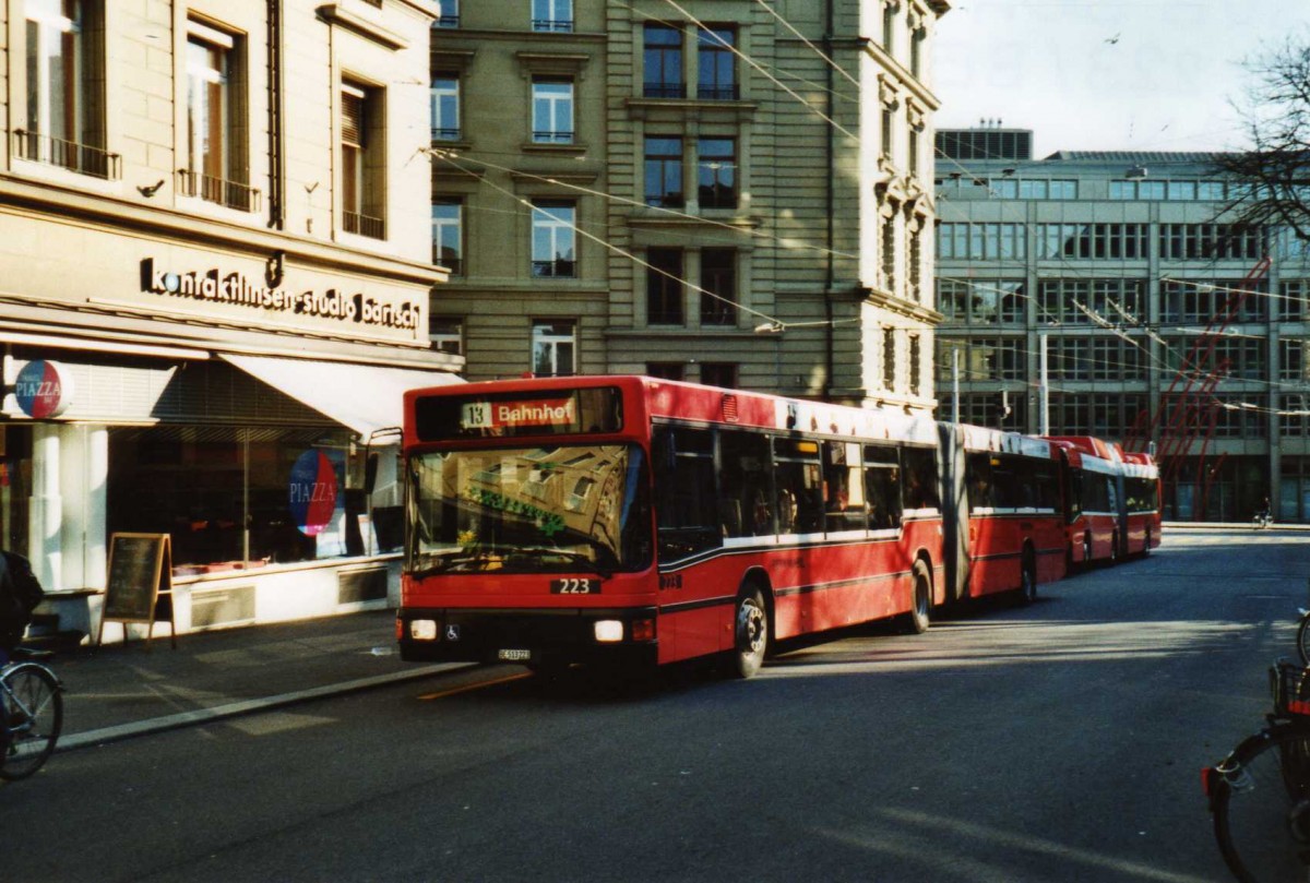 (115'311) - Bernmobil, Bern - Nr. 223/BE 513'223 - MAN am 16. Mrz 2009 in Bern, Hirschengraben