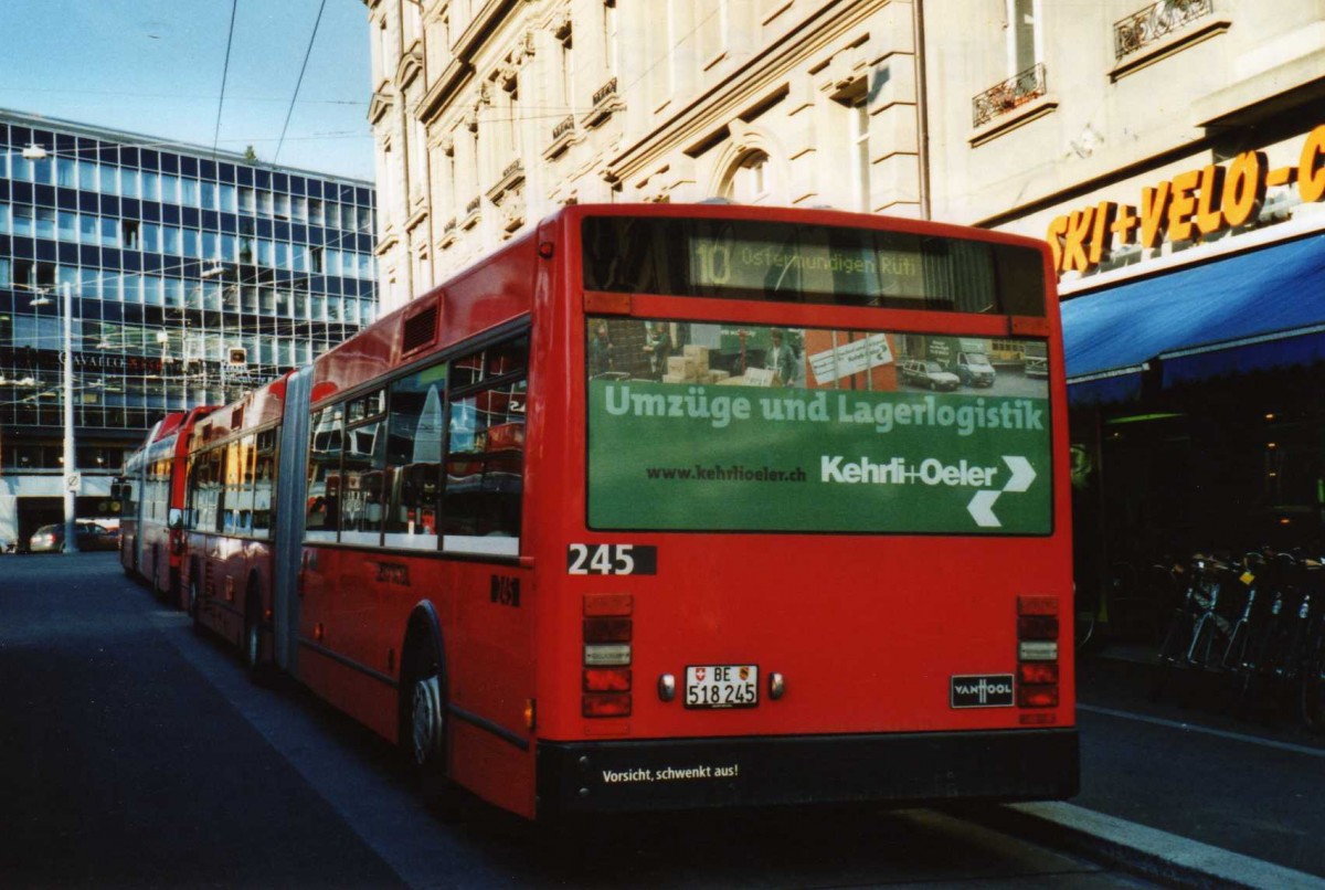 (115'317) - Bernmobil, Bern - Nr. 245/BE 518'245 - Van Hool am 16. Mrz 2009 in Bern, Hirschengraben