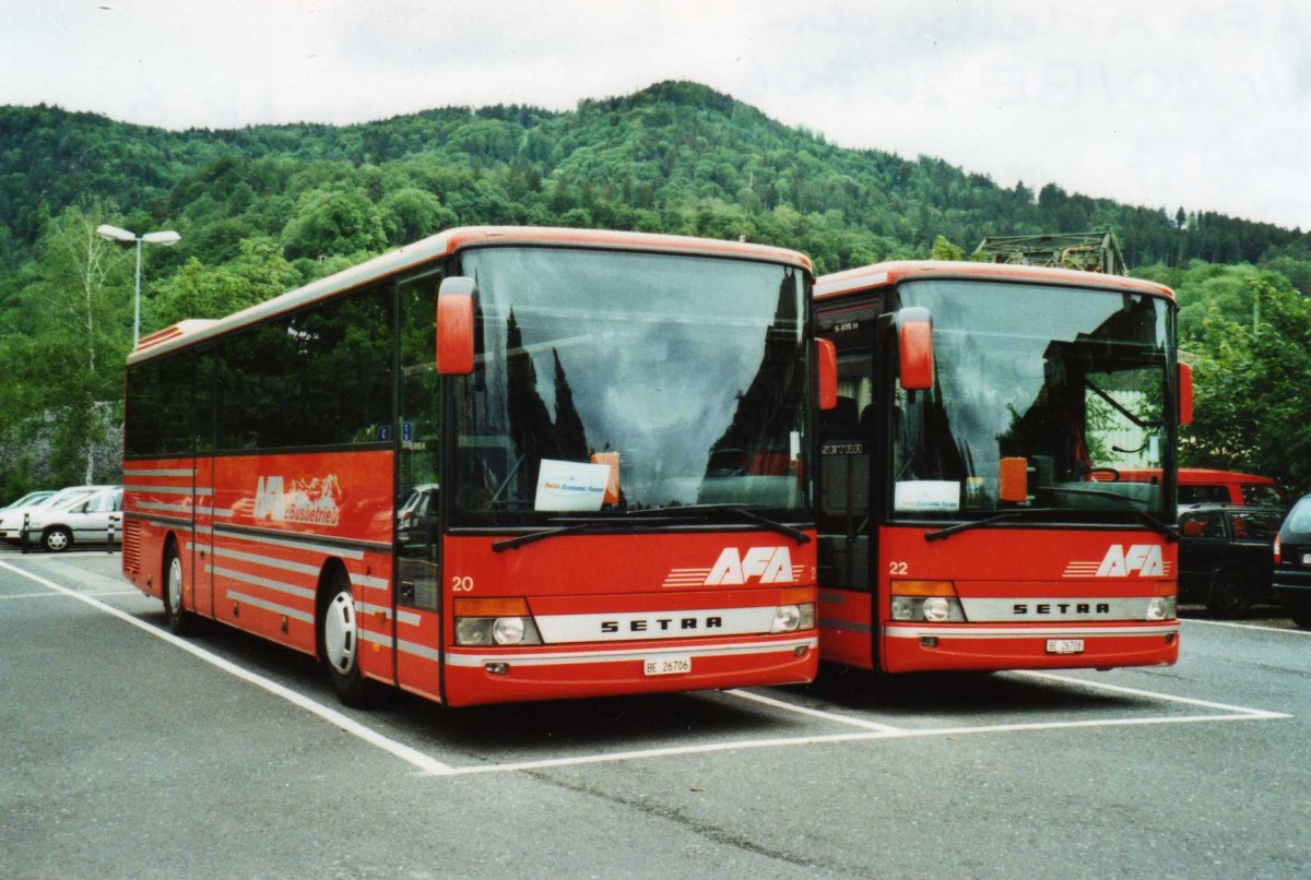 (116'431) - AFA Adelboden - Nr. 20/BE 26'706 - Setra (ex Nr. 6) am 15. Mai 2009 in Thun, Seestrasse