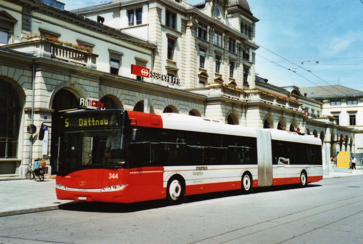 (116'505) - SW Winterthur - Nr. 344/ZH 745'344 - Solaris am 20. Mai 2009 beim Hauptbahnhof Winterthur