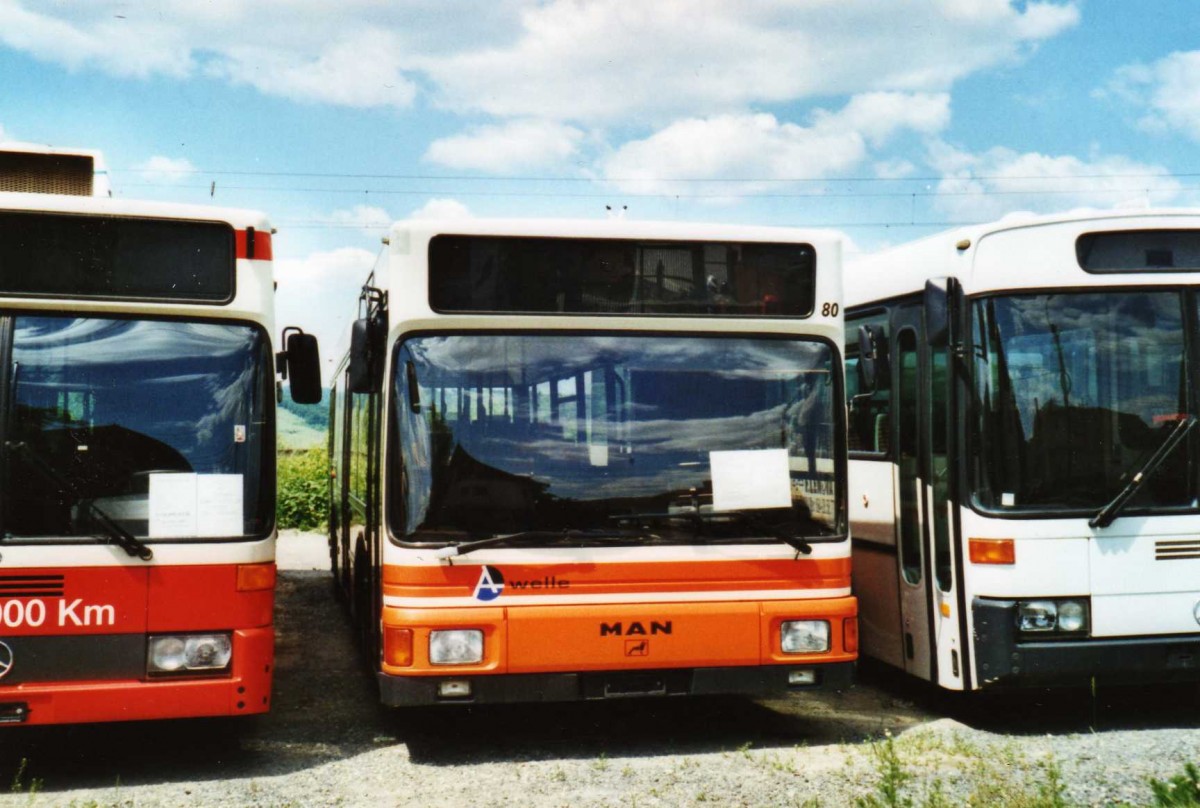 (116'636) - Aus der Schweiz: BOGG Wangen b.O. - Nr. 80 - MAN (ex SOO Olten Nr. 80) am 26. Mai 2009 in Sighisoara