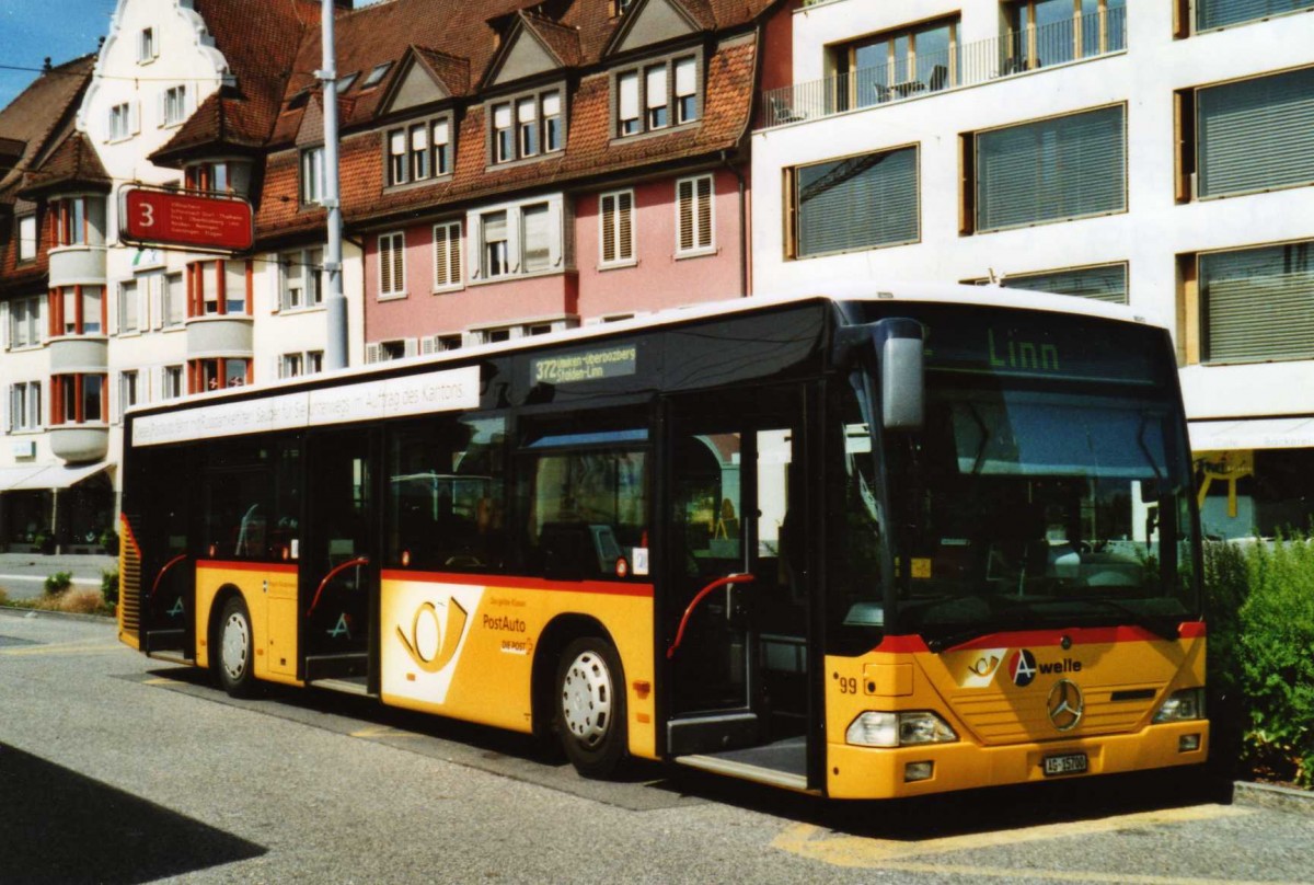 (117'406) - Voegtlin-Meyer, Brugg - Nr. 99/AG 15'700 - Mercedes am 8. Juni 2009 beim Bahnhof Brugg