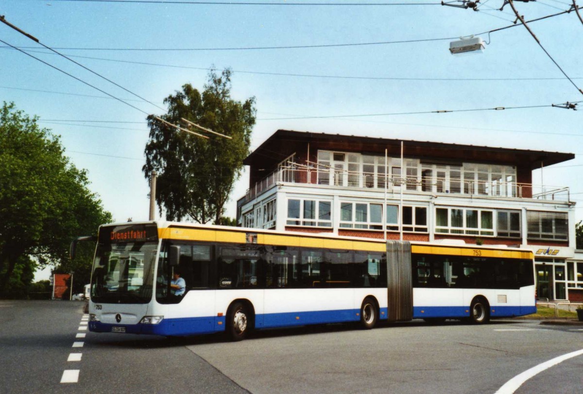 (118'017) - SWS Solingen - Nr. 753/SG-SW 807 - Mercedes am 5. Juli 2009 in Solingen, Betriebshof