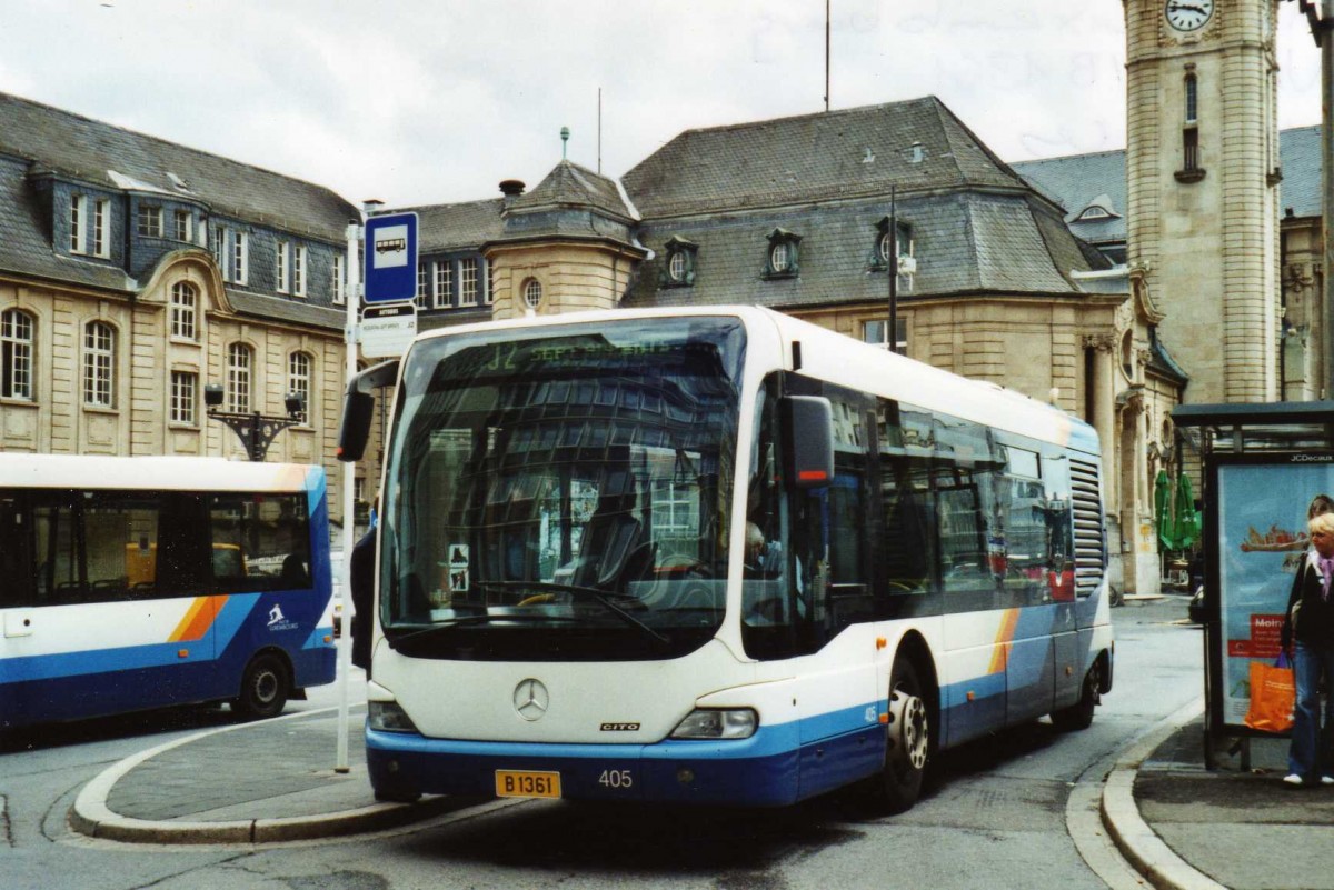 (118'732) - AVL Luxembourg - Nr. 405/B 1361 - Mercedes am 8. Juli 2009 beim Bahnhof Luxembourg