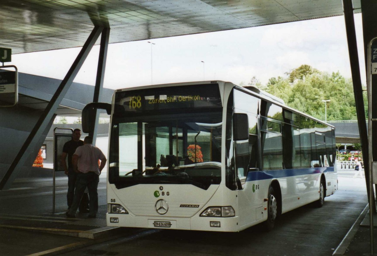 (119'015) - Welti-Furrer, Zrich - Nr. 58/ZH 634'609 - Mercedes (ex Frhlich, Zrich Nr. 609) am 10. Juli 2009 in Zrich, Flughafen